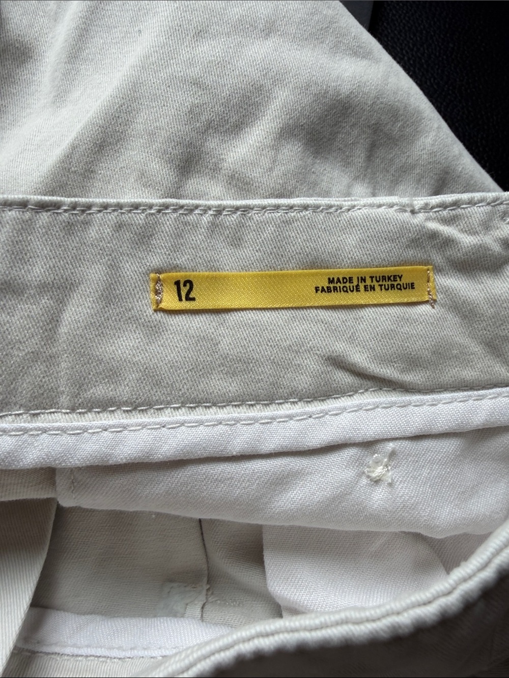 Anthropologie Maeve Pleated Wide Leg Chino Trousers Cotton Pant  Khaki Sz 12 NEW - Picture 10 of 12